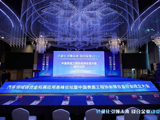 汽車(chē)領(lǐng)域鎂合金拓展應(yīng)用高峰論壇暨中國(guó)表面工程協(xié)會(huì)鎂合金分會(huì)成立大會(huì)在安徽池州圓滿(mǎn)落幕！